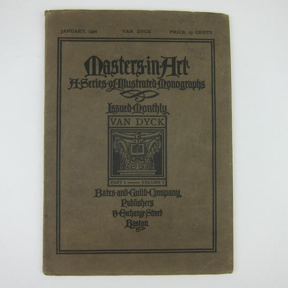 Masters In Art Illustrated Monographs Anthony Van Dyck Part 1 Vol 1 Antique 1900